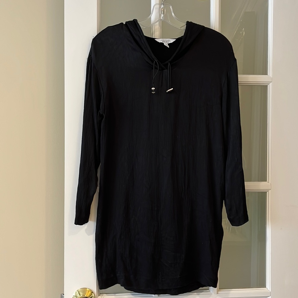 &Other Stories Black hooded dress